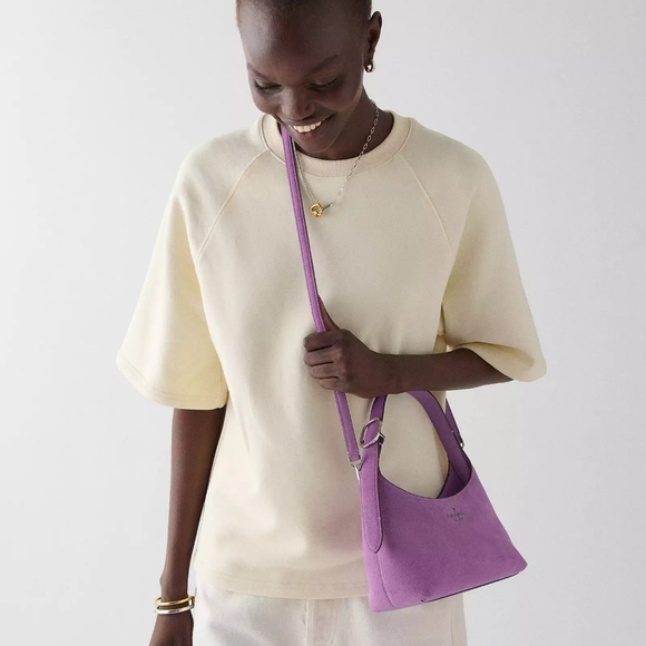 Kate Spade 454 Suede Mini Crossbody-Wisteria Handbag NWT - Picture 2 of 5